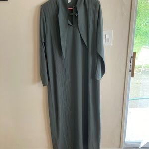 Light olive green womens Abaya